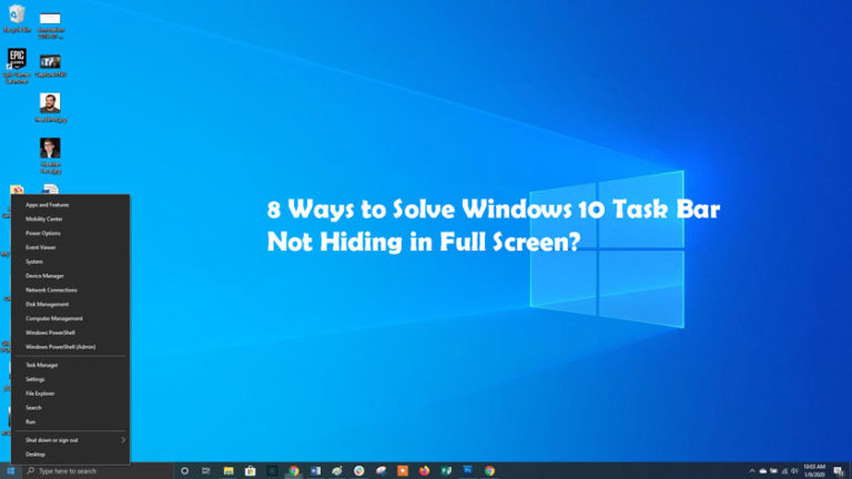 windows bar not hiding in fullscreen