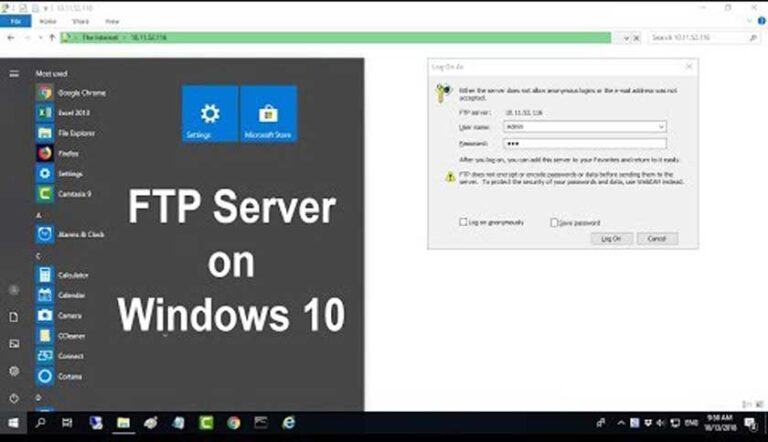 ftp into windows server 2016 google