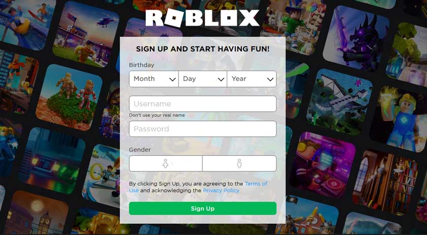How To Create A Roblox Account On Android Pc Truegossiper - sign up and start having fun roblox